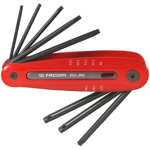 Set di 8 chiavi a brugola - FACOM - 89R.JM8PB - Resistore Torxx - Su supporto - 8-40 mm