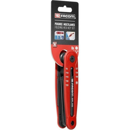 Set di 8 chiavi a brugola - FACOM - 89R.JM8PB - Resistore Torxx - Su supporto - 8-40 mm