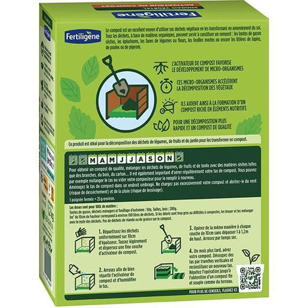 Attivatore di compost FERTILIGENE - FACOMP12 - 1,2 kg - Accelera la decomposizione dei rifiuti