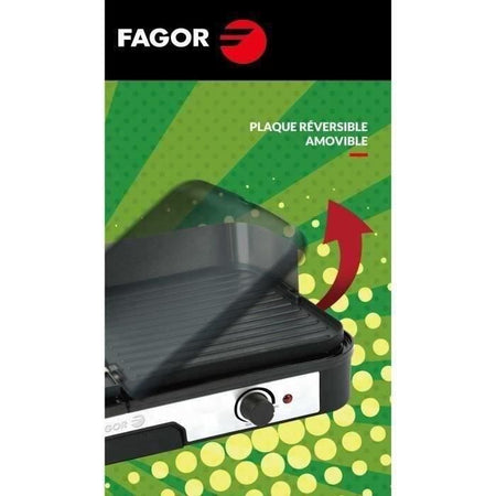 FAGOR - FG823 - Plancha extra large in acciaio inox - 2200 W