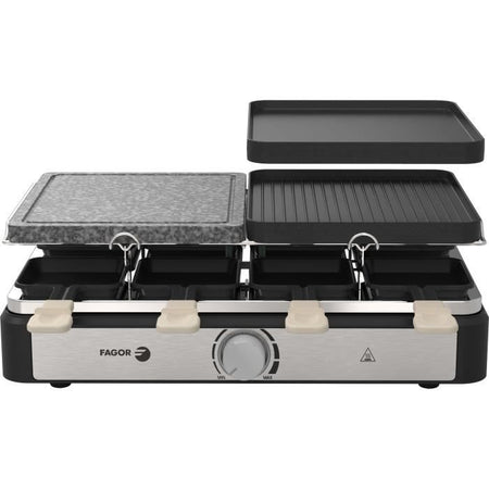 Raclette / Grill - FAGOR - FGRG8 - 8 persone - Pietra cottura - 1400W - Termostato regolabile