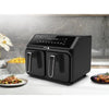 Airfryer 8L - FAGOR - Friggitrice senza olio 2 vasche da 4L - 2200W - 8 programmi - Nero