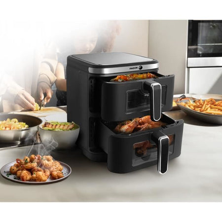Friggitrice senza olio FAGOR - Airfryer FGD11 - Capacità 11L - Doppie vasche 5,5 L - 12 programmi di cottura - 2800W
