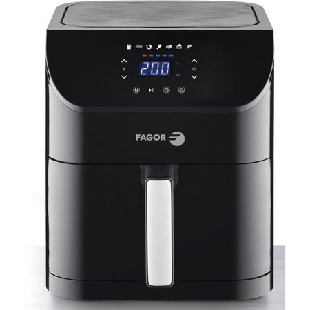 Friggitrice senza olio - FAGOR - Airfryer XL - 8 L - 1800 W - Touch screen - 7 preimpostazioni di cottura - Timer - Nero