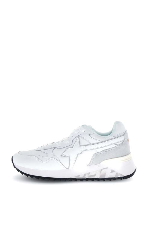Scarpe Uomo W6YZ YAK bianche in pelle e tessuto – Sneakers running lifestyle