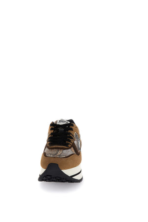 W6yz scarpe donna Home DEVA W. - Sneakers in tessuto tecnico e suede - Brown/black/dark brown 2017405411D33