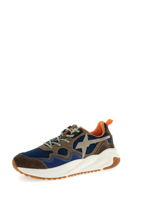 W6yz scarpe uomo mod FLIK suede nylon dark brown - azure - light brown.
2019458012D25