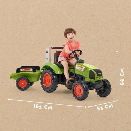 Trattore a pedali FALK CLAAS Arion 430 con rimorchio - 1040AB