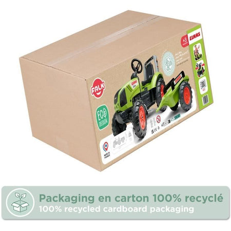 Trattore a pedali FALK CLAAS Arion 430 con rimorchio - 1040AB