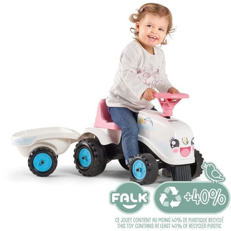 FALK - Porta trattore Rainbow Farm con rimorchio