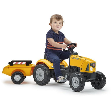 Trattore a pedali FALK SuperBuilder - cofano apribile e rimorchio - da 2 a 5 anni