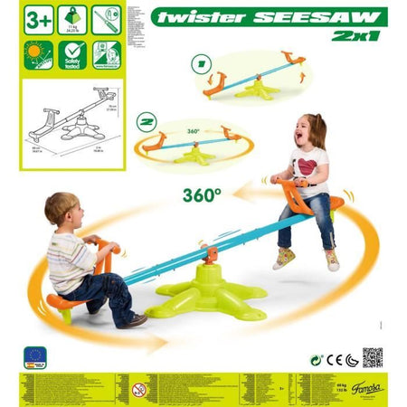 Altalena Twister - FEBER - Ruota di 360 - Per bambini dai 3 anni - Verde e Blu