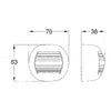 Fanale 135° Poppa Delfi A Led