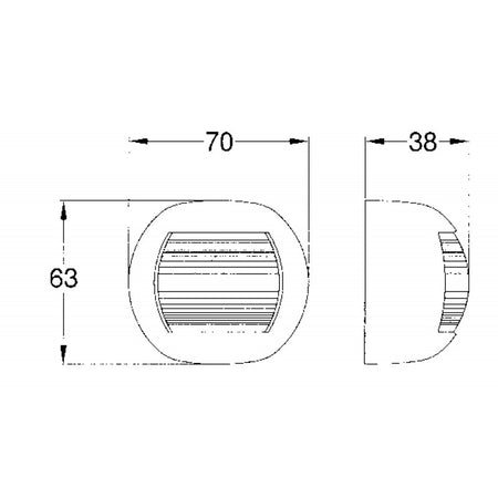 Fanale 135° Poppa Delfi A Led