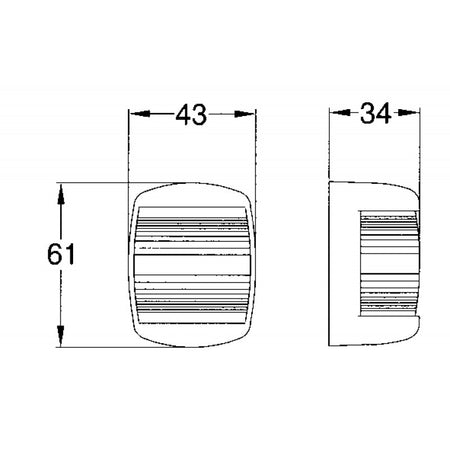 Fanale Bianco Prua 225° Nettuno