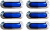 6 FANALINI BLU LUCI LED BARCA YATCH NAVE 12-24V LUCI MARINE DI NAVIGAZIONE IMPERMEABILI POPPA PRUA