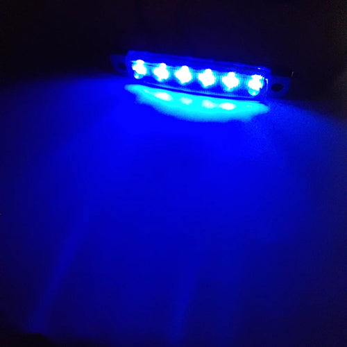 Coppia 2 Fanalini Luci Ingombro 12-24V LED Blu 6SMD 2835 Auto Camion Bus Camper Barca