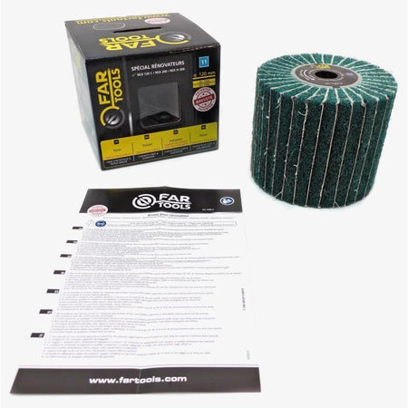 FARTOOLS Spazzola in fibra sintetica e lame abrasive 120mm / L100mm