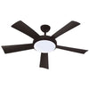 Wallis Black - 132 cm Ventola del soffitto 38W + illuminazione a LED