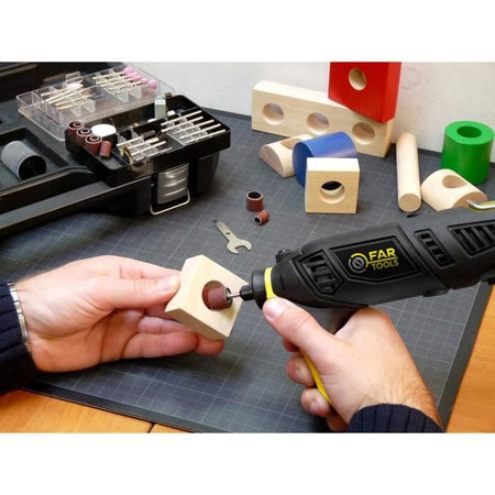 Mini smerigliatrice FARTOOLS DCP 170 - 170 W - variatore di velocità - cambio rapido dell'utensile - velocità 8000-35000 giri / min