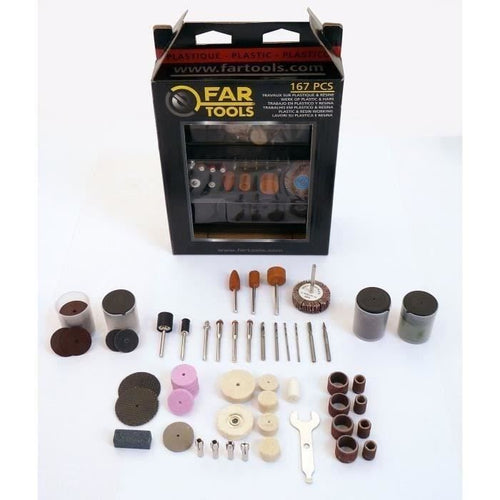 FARTOOLS Set 167 accessori per mini smerigliatrice per plastica