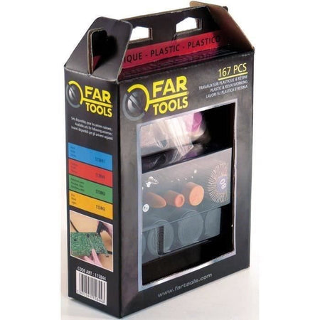 FARTOOLS Set 167 accessori per mini smerigliatrice per plastica