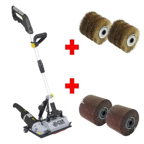 PACCHETTO FARTOOLS GRANDE RISTRUTTURATORE A PIEDE PER SUPERFICIE TERRENO + 2 SPAZZOLE IN FILO DI OTTONE + 2 SPAZZOLE ABRASIVE A LAMA
