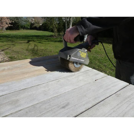 FARTOOLS Pack 615125: Renovator REX120C + spazzola flap e spazzola in fibra sintetica - Legno speciale e metallo - Superfici piane