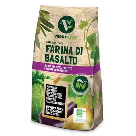 Farina di Basalto Kg.1 Bio Difesa Naturale Barriera Fisica Contro Parassiti e Attacchi Fungini VerdeVivo