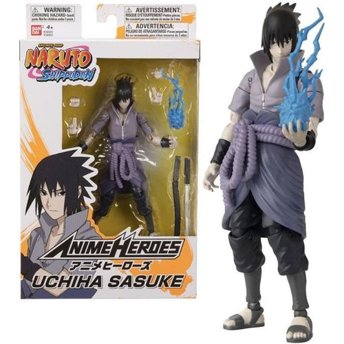 Anime Heroes - Naruto Shippuden - Figura di eroi anime 17 cm - Sasuke Uchiwa