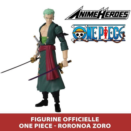 BANDAI Anime Heroes - One Piece - Figura di eroi anime 17 cm - Roronoa Zoro