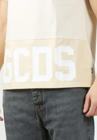 GCDS T-SHIRT BAND LOGO NYLON REGULAR T-SHIRT da uomo