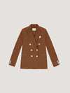 giacca donna Circolo 1901 doppiopetto marrone vista frontale
