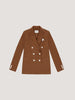 Circolo 1901 Giacca Donna Doppiopetto in Piquet Filo di Scozia Marrone FD3849 1330