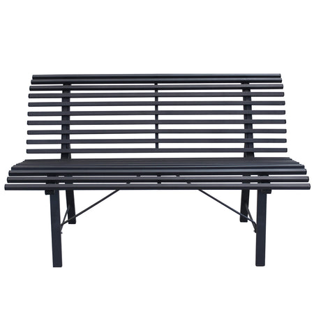 LORA - panca da giardino in metallo cm 130x75x79 h Antracite