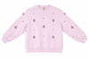 Felpa donna Jijil rosa con applicazioni decorative
