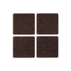 Feltrini Ades. Mm.25X25 Quadrato Marrone Pz 10