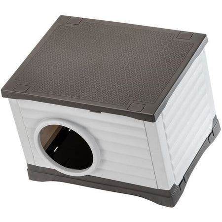 Nicchia - FERPLAST - PETVILLA 60 - 54 x 43 x 38,5 cm - Bianco / Grigio