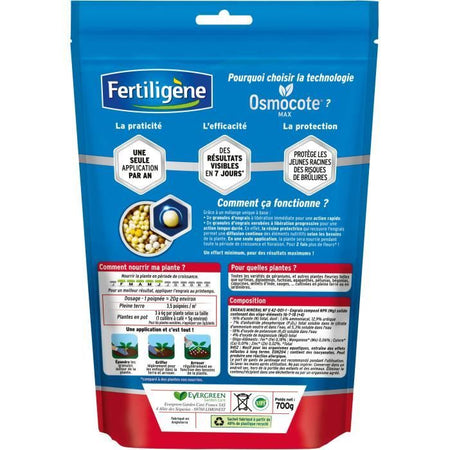 FERTILIGeNE - Concime a lunga tenuta Osmocote max Geraniums, Dipladenias, Surfinias 700g