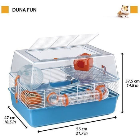Gabbia - FERPLAST - DUNA FUN - 55 x 47 x 37,5 cm - Blu
