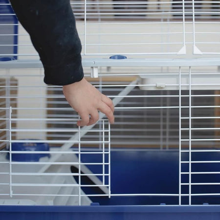 FERPLAST Cage Barn 80-78 x 48 x 65 cm - Grigio - Per coniglio