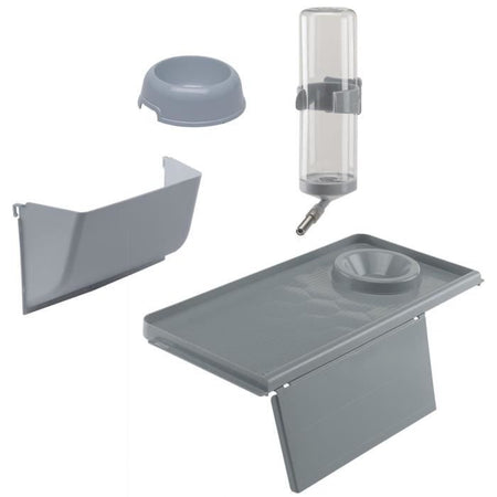 FERPLAST Cage Barn 80-78 x 48 x 65 cm - Grigio - Per coniglio