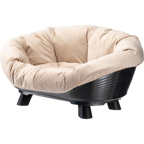 Cesto - FERPLAST - DIVANO TRONO 4 - Con cuscino - Nero