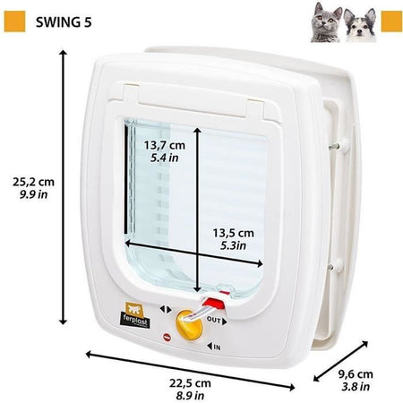 Gattaiola - FERPLAST - Swing 5 - 22,5 x 16,2 x 25,2 cm - Grigio