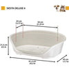 Cesto SIESTA DELUXE Misura 4 - 61,5*45*21,5 cm - Grigio chiaro - FERPLAST