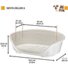 Cesto SIESTA DELUXE Misura 6 - 70,5*52*23 cm - Grigio chiaro - FERPLAST