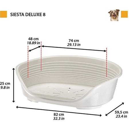 Cesto SIESTA DELUXE - Cesto Misura 8 - 82*59,5*25 cm - Grigio Chiaro - FERPLAST