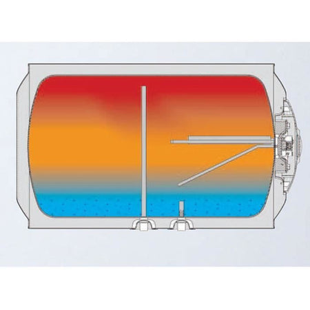 ISEA Swing Scaldabagno Elettrico 50 litri - Resistenza in rame per immersione a caldo - Anodo di magnesio - Orizzontale