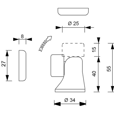 Ferma Porta Magnetico Ott.Lucido