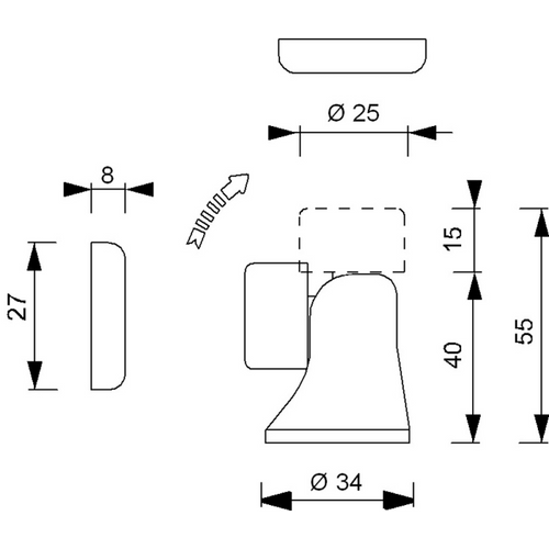 Ferma Porta Magnetico Ott.Lucido